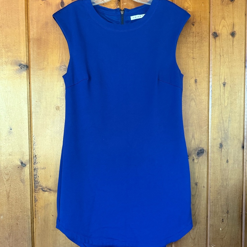 Trina Turk Sculptor Cap Sleeve Tunic Dress, Ultramarine Blue